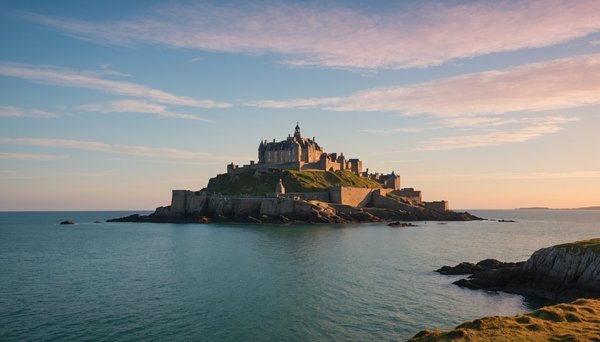 Grand bé saint-malo : îlot et patrimoine maritime  avec le camping de l'île verte